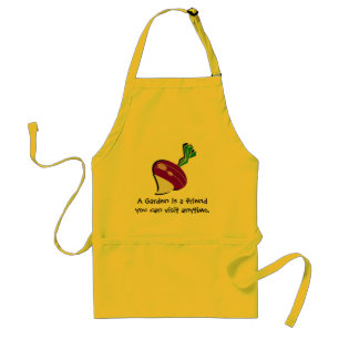 "A garden is a friend" turnip yellow gardening Standard Apron