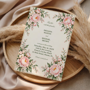 A Garden of Blush Peonies Invitation