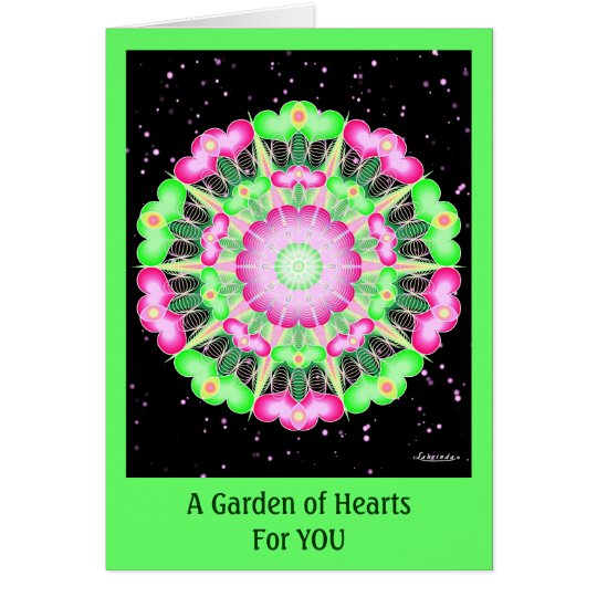 A Garden of Hearts Card