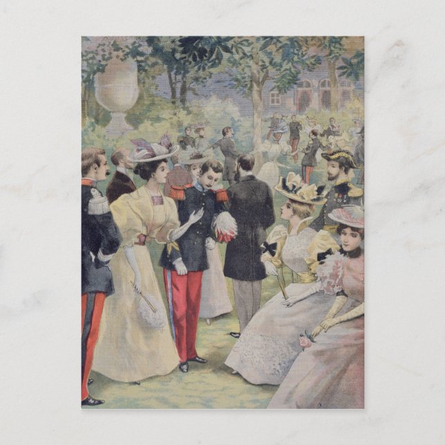 A Garden party at the Elysee Invitation Postcard (Front)