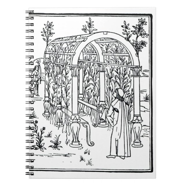 A garden scene, from 'Hypnerotomachia Poliphili' a Notebook (Front)