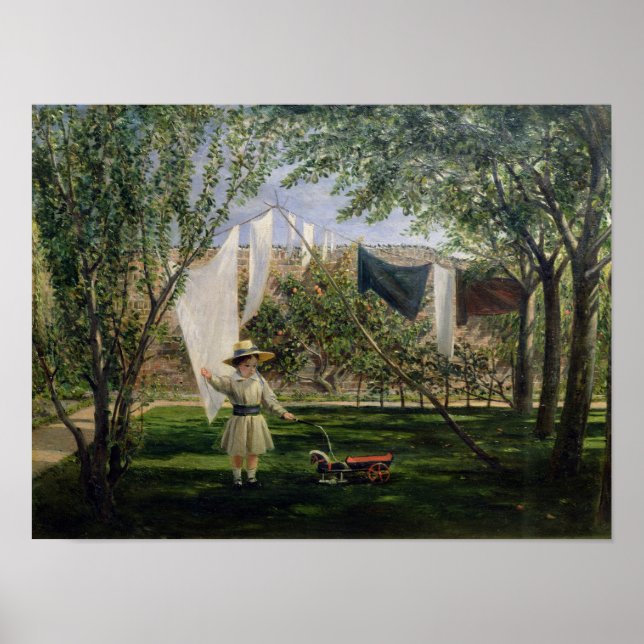 A Garden Scene, with a boy Poster (Front)