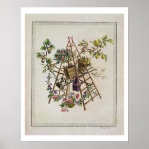 A garden textile design , from 'Oeuvre contenant u Poster