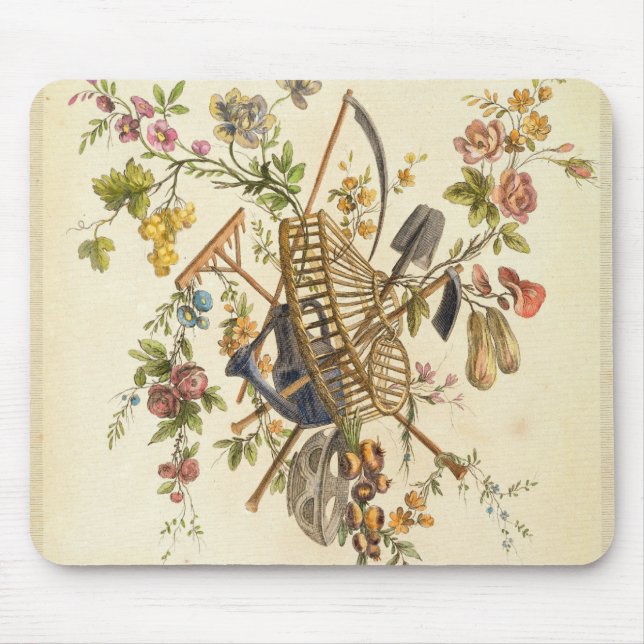A garden textile design, from 'Oeuvre contenant un Mouse Pad (Front)