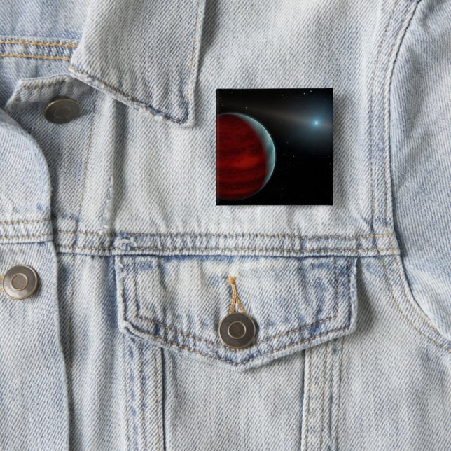 A Gas Giant Planet Around A White Dwarf Star. 15 Cm Square Badge (In Situ)