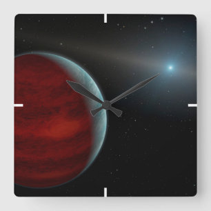 A Gas Giant Planet Around A White Dwarf Star. Square Wall Clock