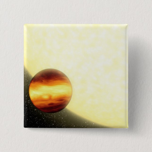 A gas-giant planet orbiting very close 15 cm square badge (Front)