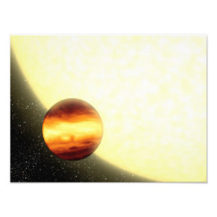 A gas-giant planet orbiting very close photo print