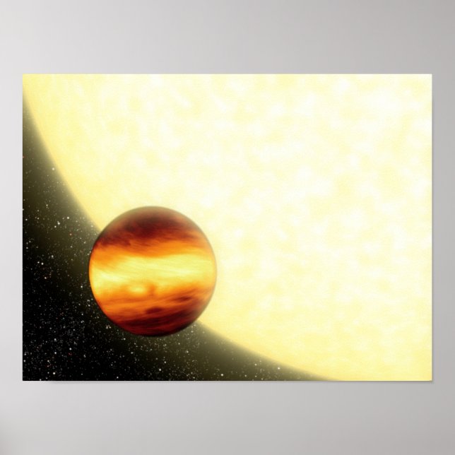 A gas-giant planet orbiting very close poster (Front)