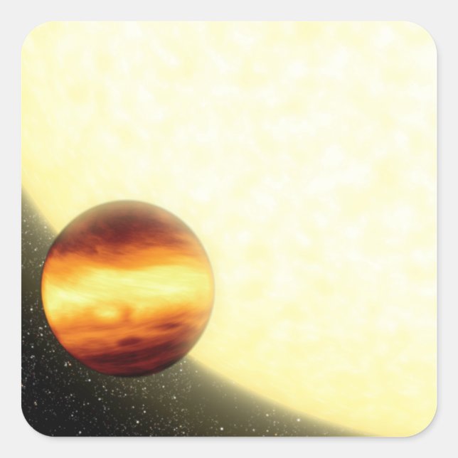 A gas-giant planet orbiting very close square sticker (Front)