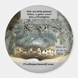 A gator won't bite a Firefighter magnet