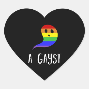 A Gayst Gay Pride, Gay Halloween, LGBT Heart Sticker
