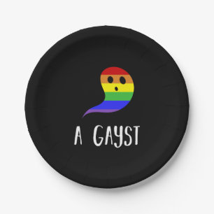 A Gayst Gay Pride, Gay Halloween, LGBT Paper Plate
