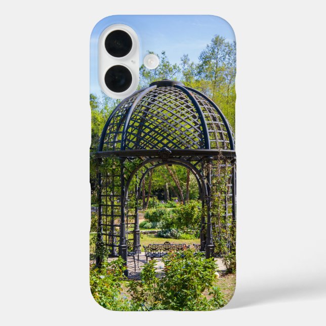 a gazebo in a gorgeous garden landscape Case-Mate iPhone case (Back)