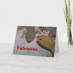 A Gecko Will You Be Mine Valentine's Card