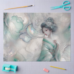 A Geisha in Green Design Series #22 Tissue Paper