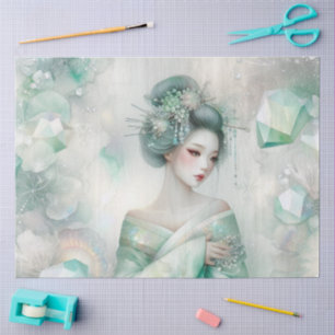 A Geisha in Green Design Series #26 Tissue Paper