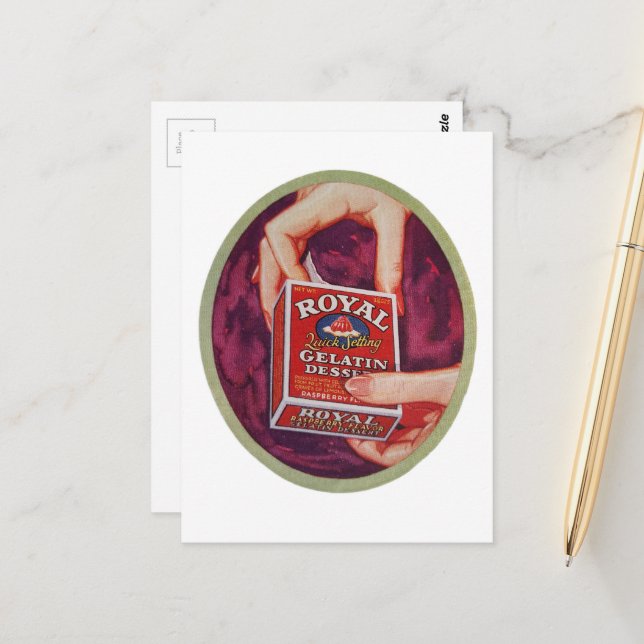 A gelatin dessert from 1930 postcard (Front/Back In Situ)