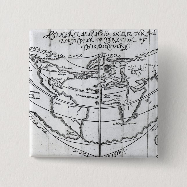 A General Map 15 Cm Square Badge (Front)