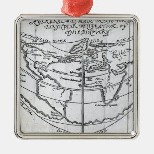 A General Map Metal Ornament