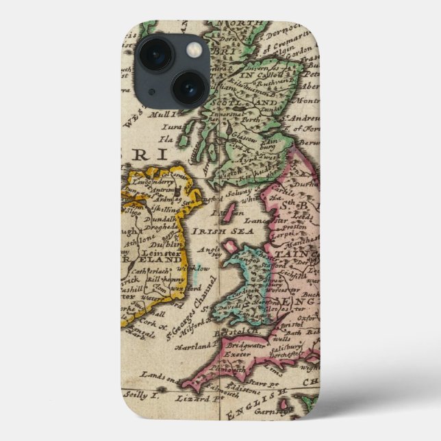 A general map of Great Britain and Ireland Case-Mate iPhone Case (Back)