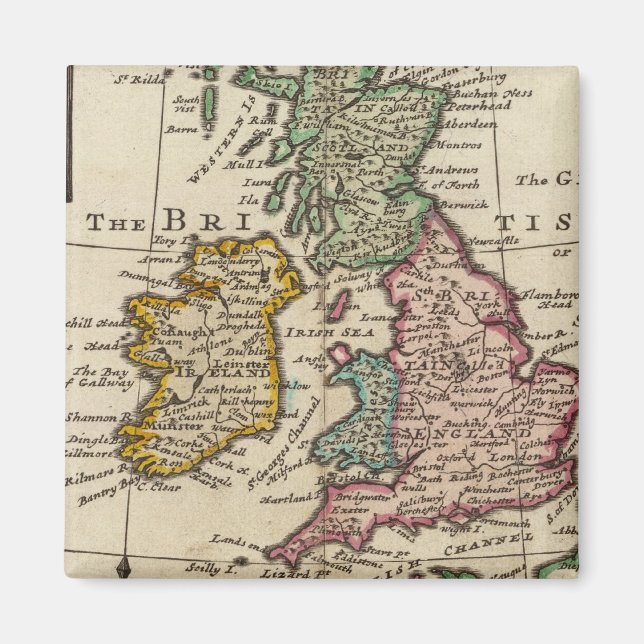 A general map of Great Britain and Ireland Magnet (Front)