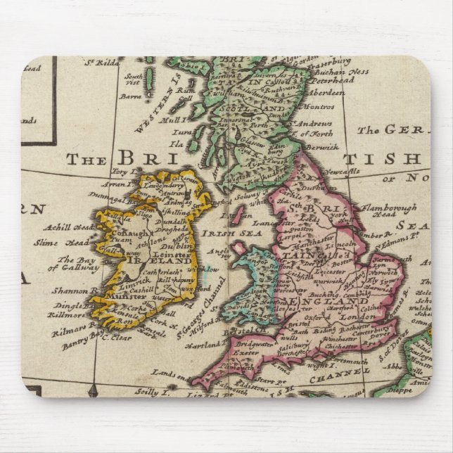 A general map of Great Britain and Ireland Mouse Pad (Front)
