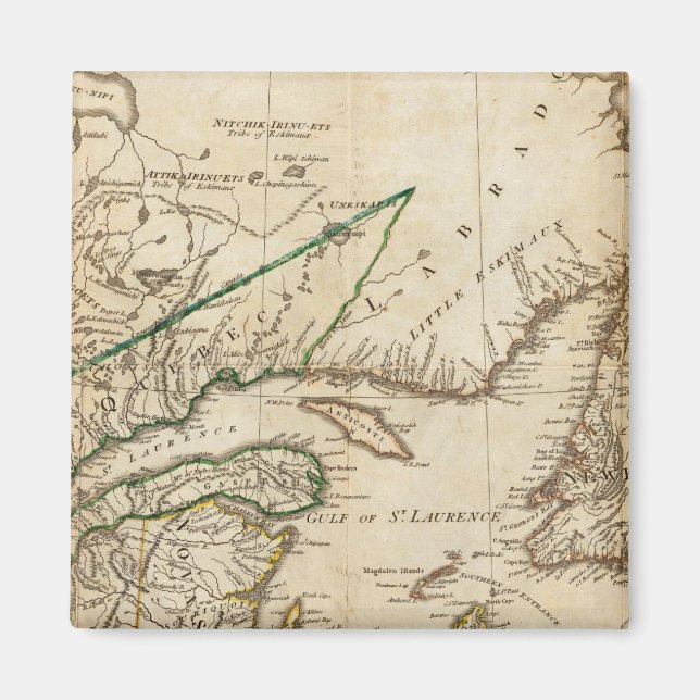 A General Map of the Northern British Colonies Magnet (Front)