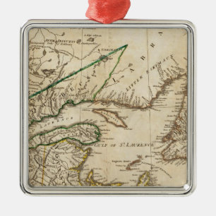 A General Map of the Northern British Colonies Metal Ornament