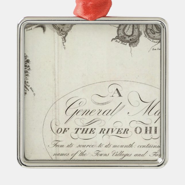 A General Map Of The River Ohio Metal Ornament (Front)