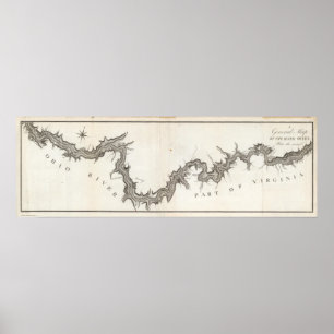 A General Map of the River Ohio, Plate the second Poster
