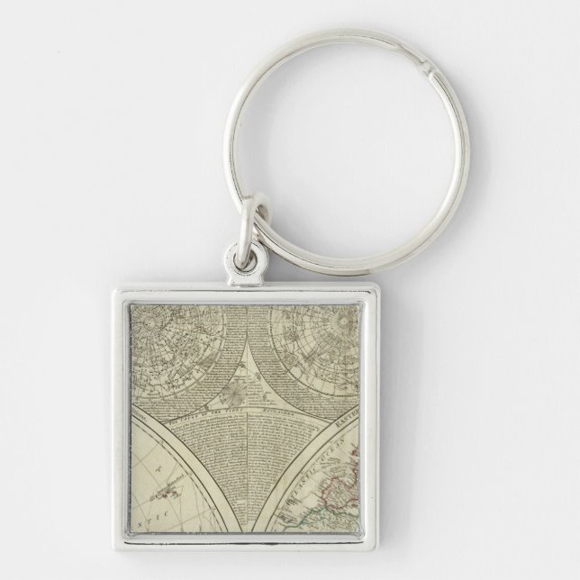 A general map of the world or terraqueous globe key ring (Front)