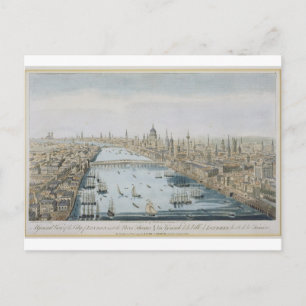 A General View of the City of London and the River Postcard