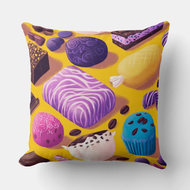 A Gentle Scatter of Sweets Cushion (Front)