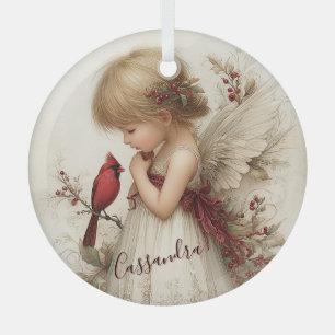A Gentle Spirit in Holiday Stillness Glass Tree Decoration
