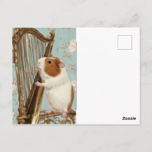 A Gentle Tune – Artistic Guinea Pig Postcard