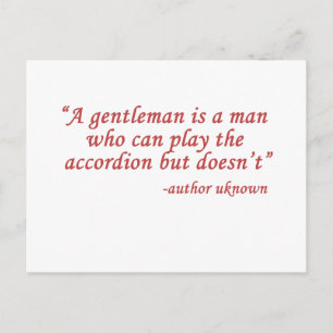 A gentleman is... postcard