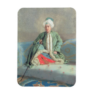 A Gentleman Seated on a Couch Magnet