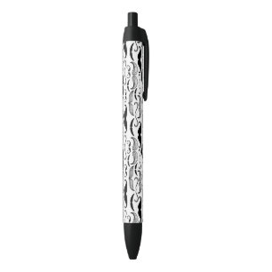 A Gentlemen's Club. Moustache pattern 2 Black Ink Pen