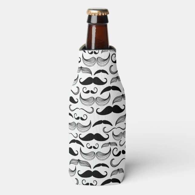 A Gentlemen's Club. Moustache pattern 2 Bottle Cooler (Bottle Front)