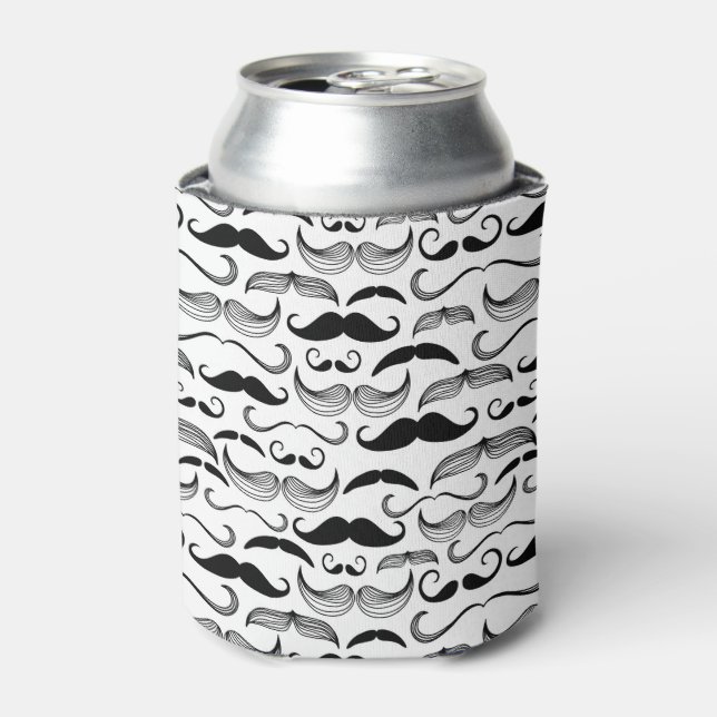 A Gentlemen's Club. Moustache pattern 2 Can Cooler (Can Front)