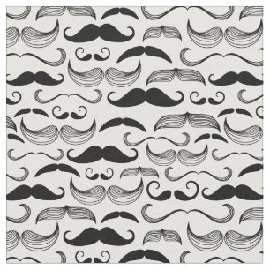 A Gentlemen's Club. Moustache pattern 2 Fabric