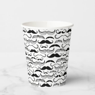 A Gentlemen's Club. Moustache pattern 2 Paper Cups