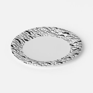 A Gentlemen's Club. Moustache pattern 2 Paper Plate