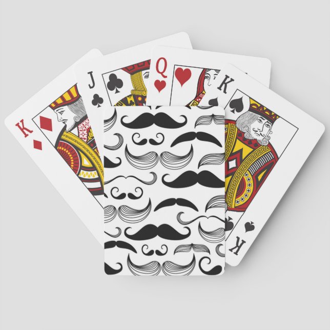 A Gentlemen's Club. Moustache pattern 2 Playing Cards (Back)