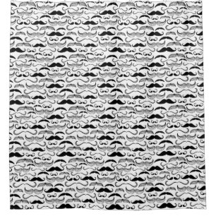 A Gentlemen's Club. Moustache pattern 2 Shower Curtain
