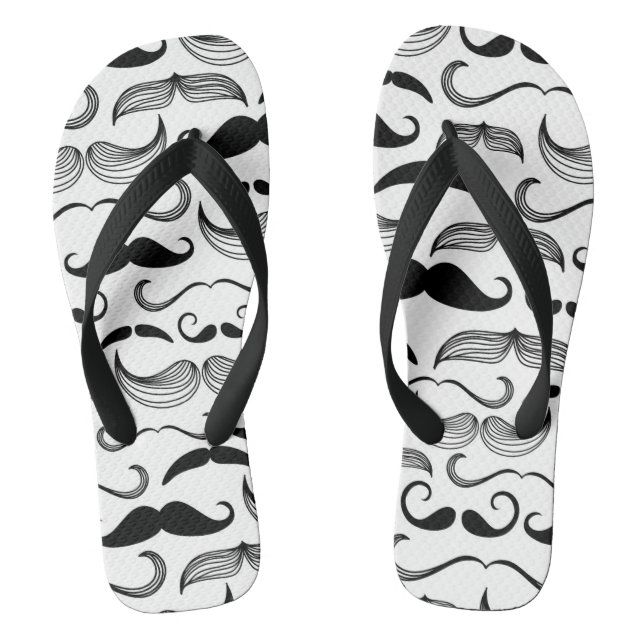 A Gentlemen's Club. Moustache pattern 2 Thongs (Footbed)