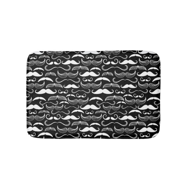 A Gentlemen's Club. Moustache pattern Bath Mat (Front)