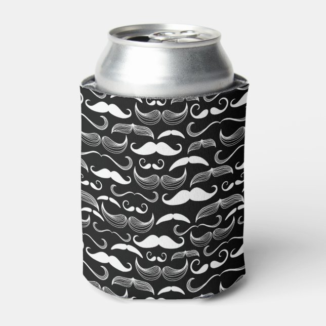 A Gentlemen's Club. Moustache pattern Can Cooler (Can Front)
