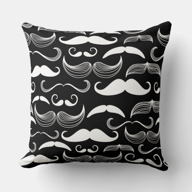 A Gentlemen's Club. Moustache pattern Cushion (Front)